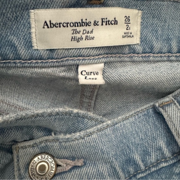 Abercrombie & Fitch The Dad High Rise Jeans Criss
Cross Waist Size 26/2 Short - Picture 6 of 8